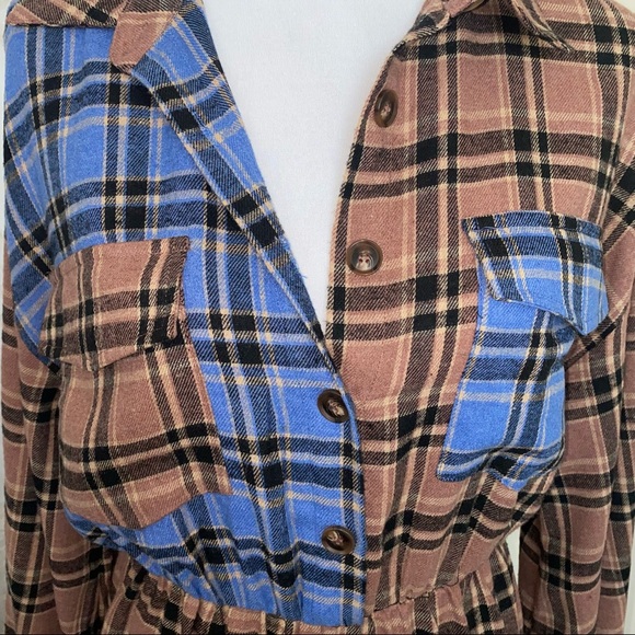 PrettyLittleThing Flannel Pajama Jumper Size 6 - Picture 12 of 12